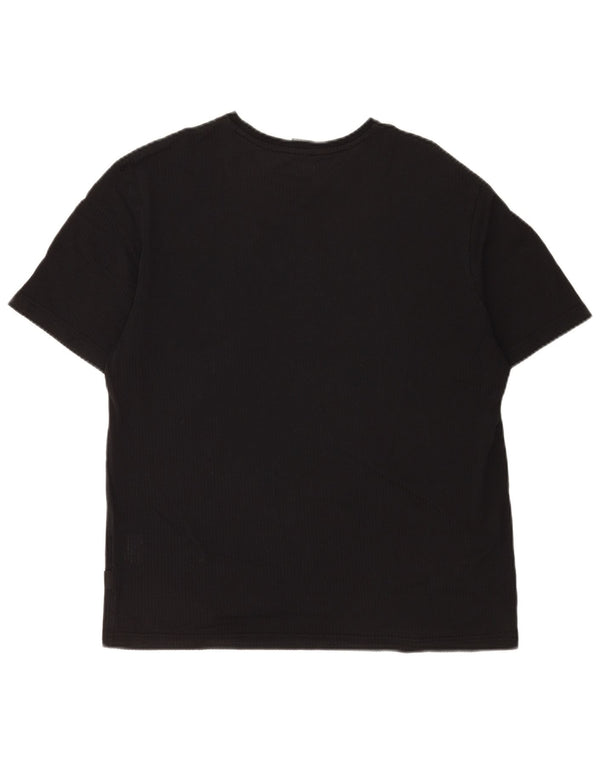 Hugo Boss Mens T-Shirt Top Large Black Cotton