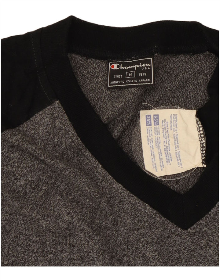 T-shirt da uomo Champion Top in cotone color block grigio medio