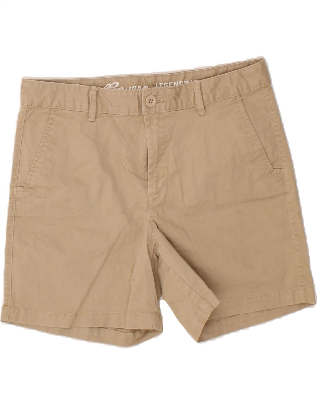 EDDIE BAUER Womens Slightly Curvy Chino Shorts US 8 Medium W32 Beige Vintage Eddie Bauer and Second-Hand Eddie Bauer from Messina Hembry 