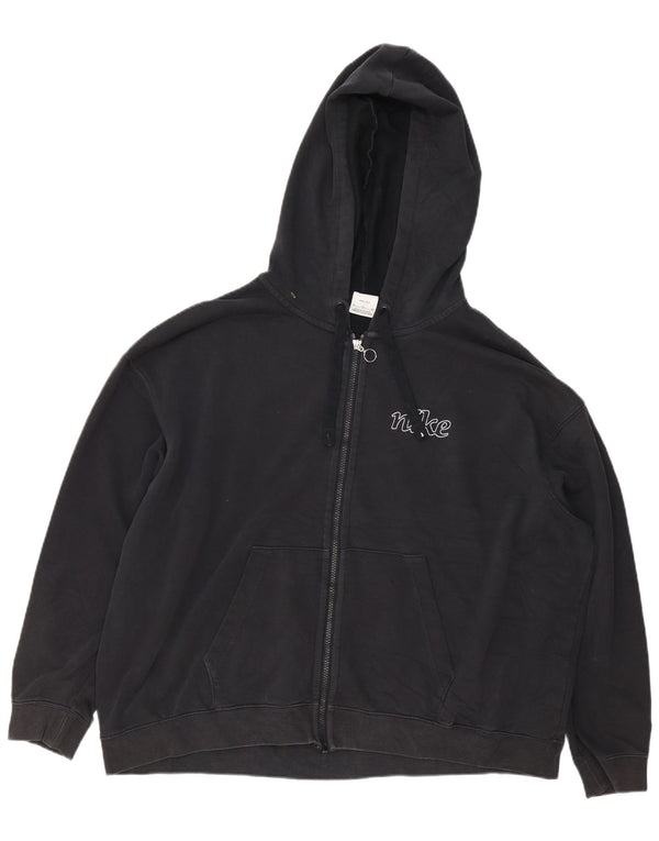 Nike Pull à capuche zippé surdimensionné Dri Fit pour femme UK 18 XL Coton noir