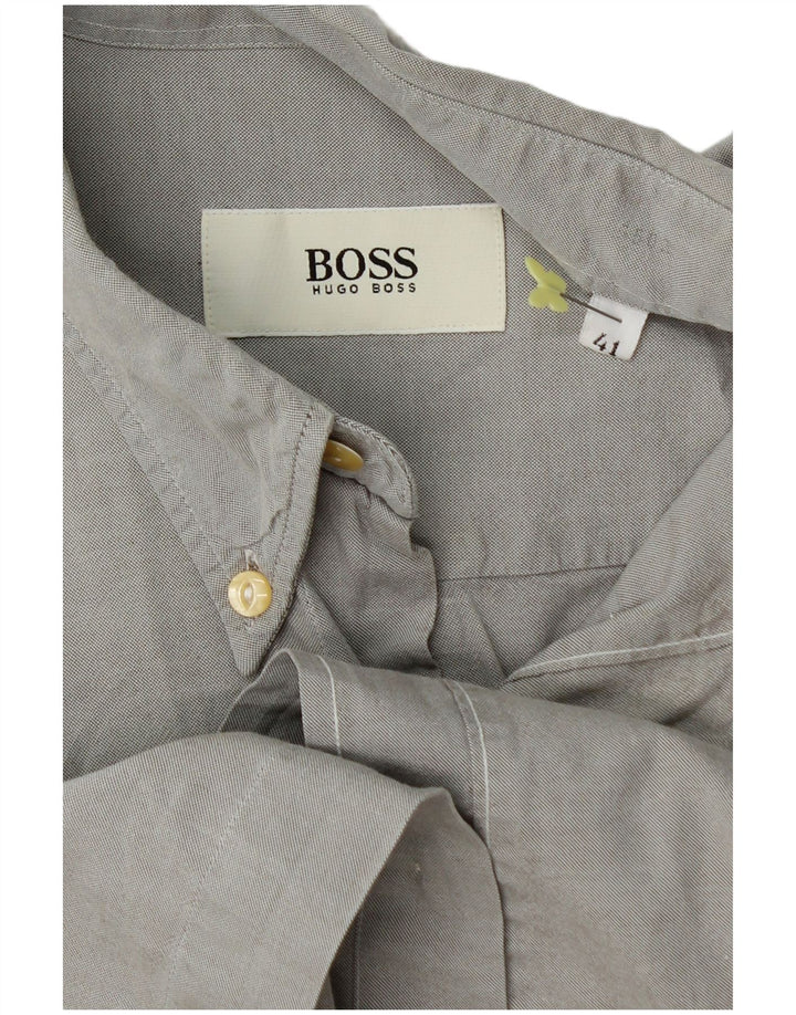 HUGO BOSS Mens Shirt Size 41 Large Grey