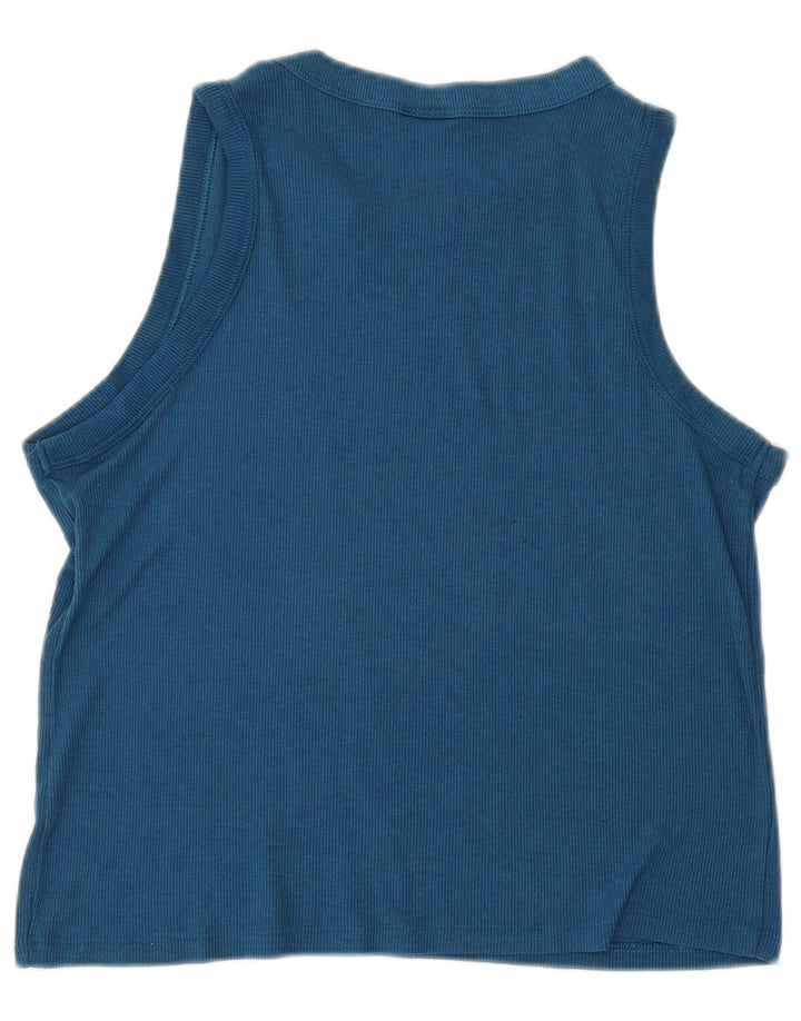 Champion Womens Graphic Vest Top UK 12 Medium Blue Polyester