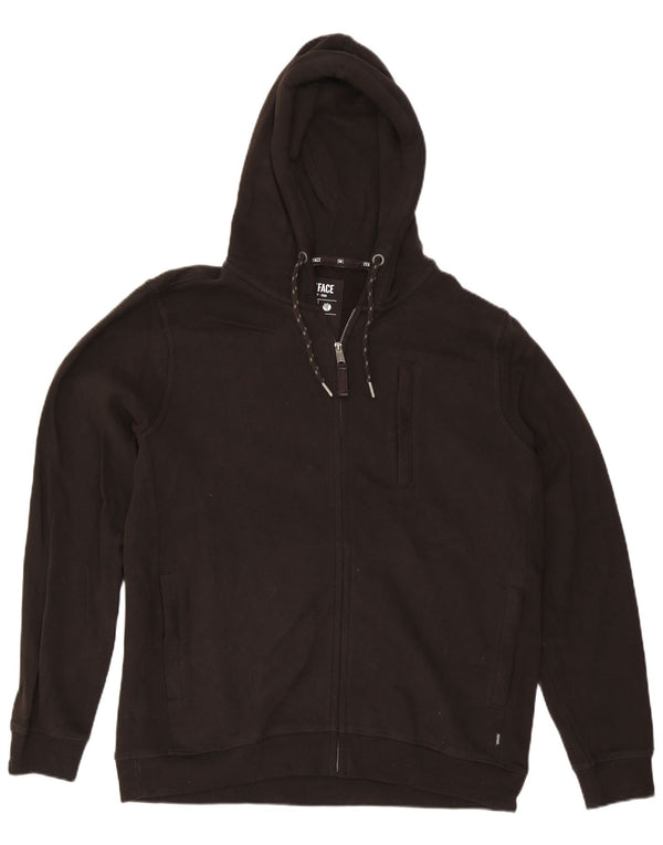 Fat Face Herre Regular Fit Hættetrøje Sweater med lynlås XL Sort Bomuld
