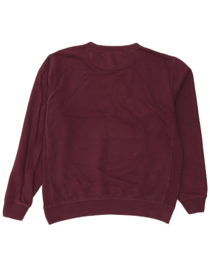 Penguin Mens Sweatshirt Jumper Medium Burgundy Cotton