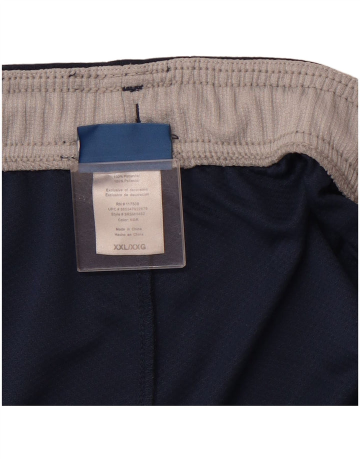 REEBOK Mens Sport Shorts 2XL  Navy Blue Polyester