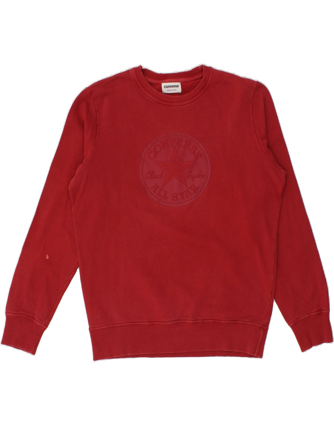 CONVERSE Mens Graphic Sweatshirt Jumper Medium Red Cotton Vintage Converse and Second-Hand Converse from Messina Hembry 
