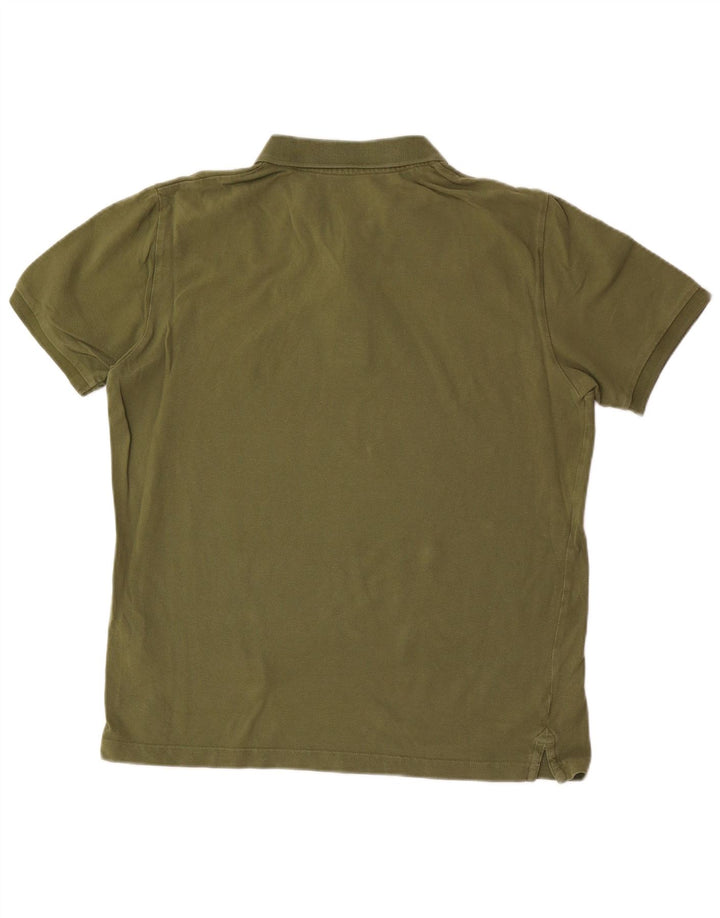 Dack's Mens Polo Shirt Large Khaki Cotton