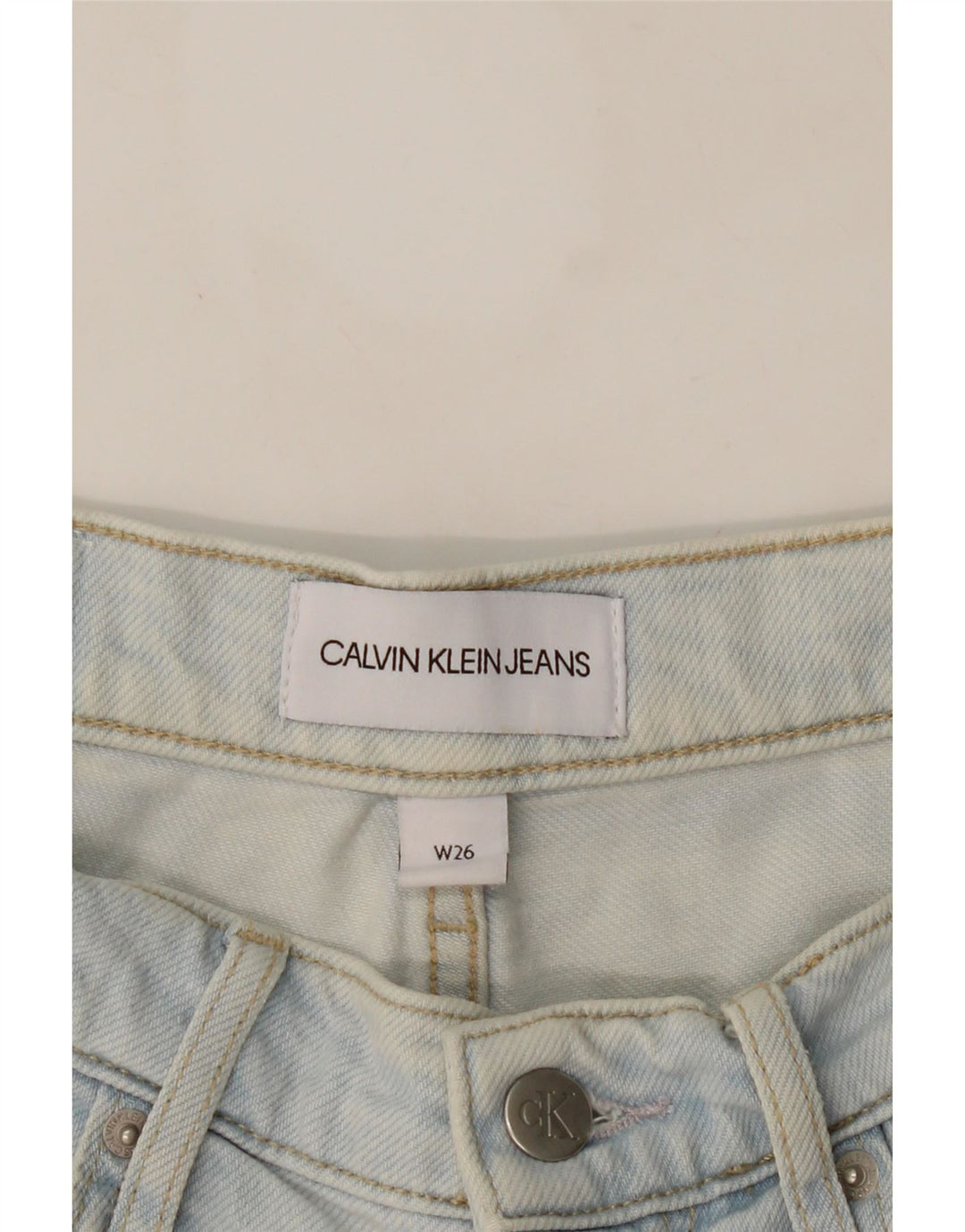 CALVIN KLEIN Womens Denim Shorts W26 Small  Blue