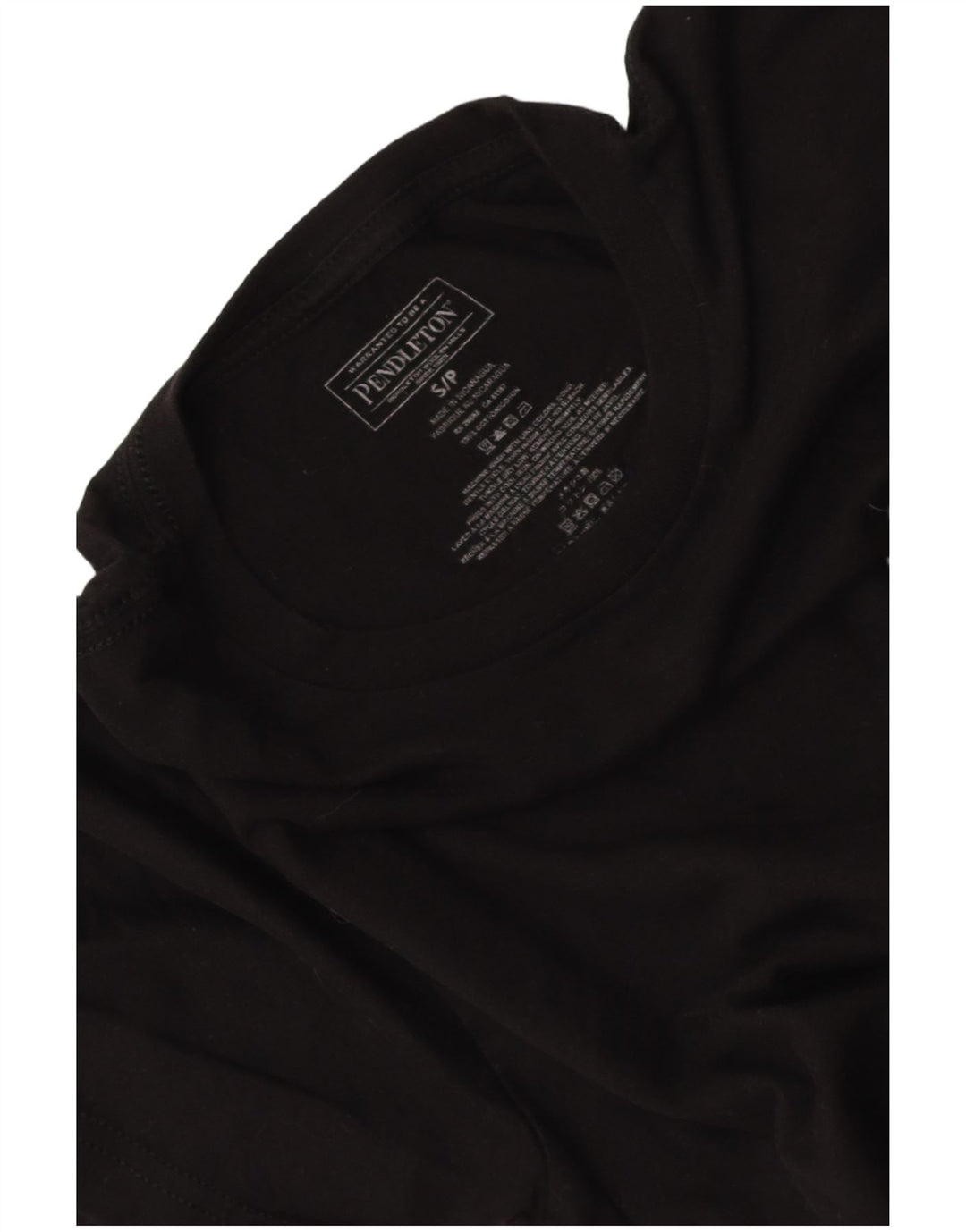 PENDLETON Mens Graphic T-Shirt Top Small Black