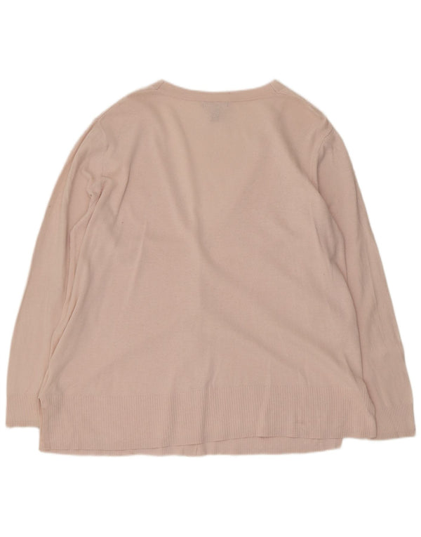 Gap Damen-Cardigan-Pullover UK 18 XL Rosa Baumwolle