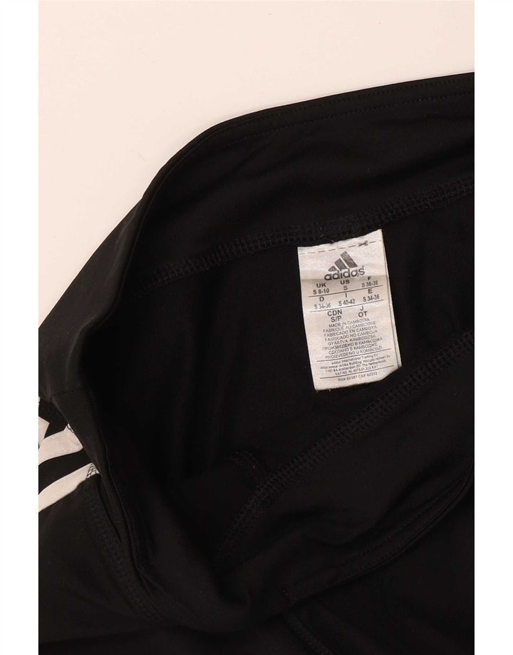 Adidas Womens Leggings UK 8/10 Small  Black Polyester