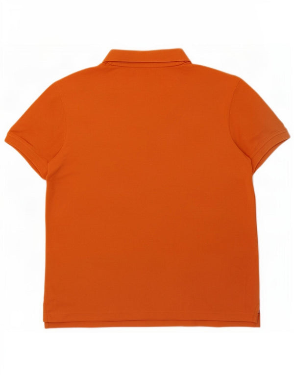 Polo da uomo Lyle & Scott in cotone arancione medio