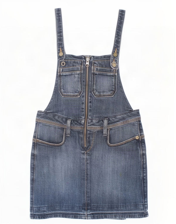 Levi's Girls Dungaree Τζιν φούστα 7-8 ετών W22 Μπλε βαμβακερό