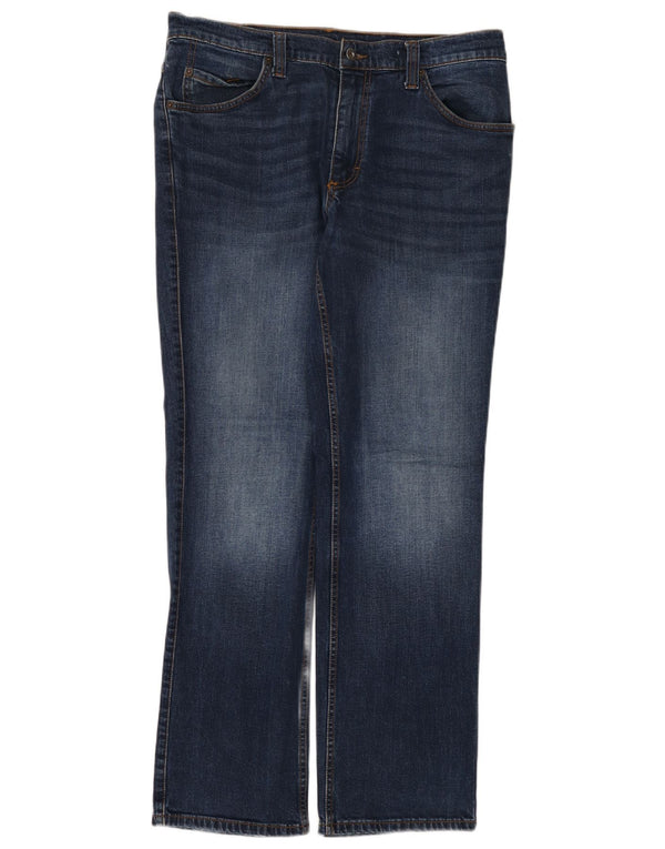 Mustang Mens Oklahoma Straight Jeans W36 L32 Blue Cotton