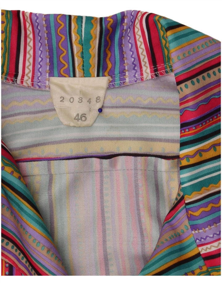 Vintage Womens Short Sleeve Shirt IT 46 Large Multicoloured Striped