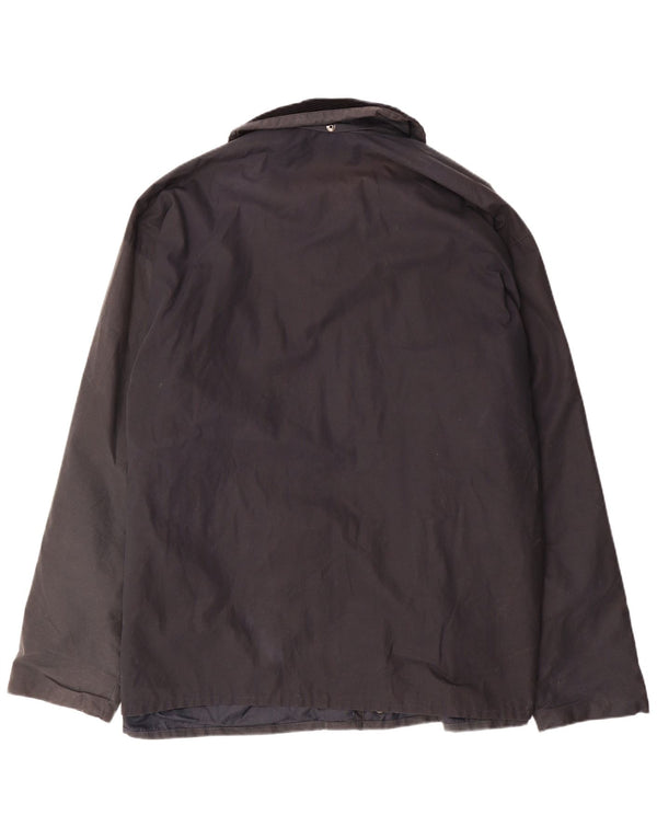 Royal Spencer Mens Waxed Cotton Jacket UK 46 3XL Navy Blue Cotton