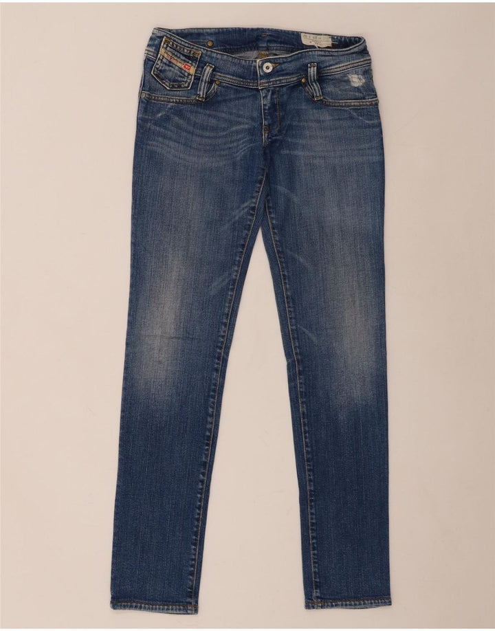 Diesel Womens Matic Distressed Slim Jeans W28 L32 Blue