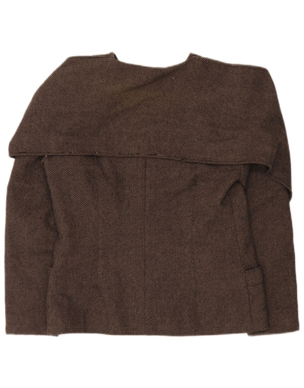 Giacca Blazer a 2 Bottoni da Donna Luisa Spagnoli IT 44 Gessato Marrone Medio
