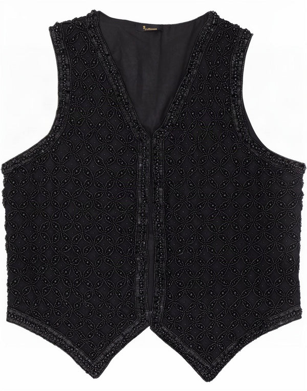 Vintage γυναικείο γιλέκο UK 14 Medium Black