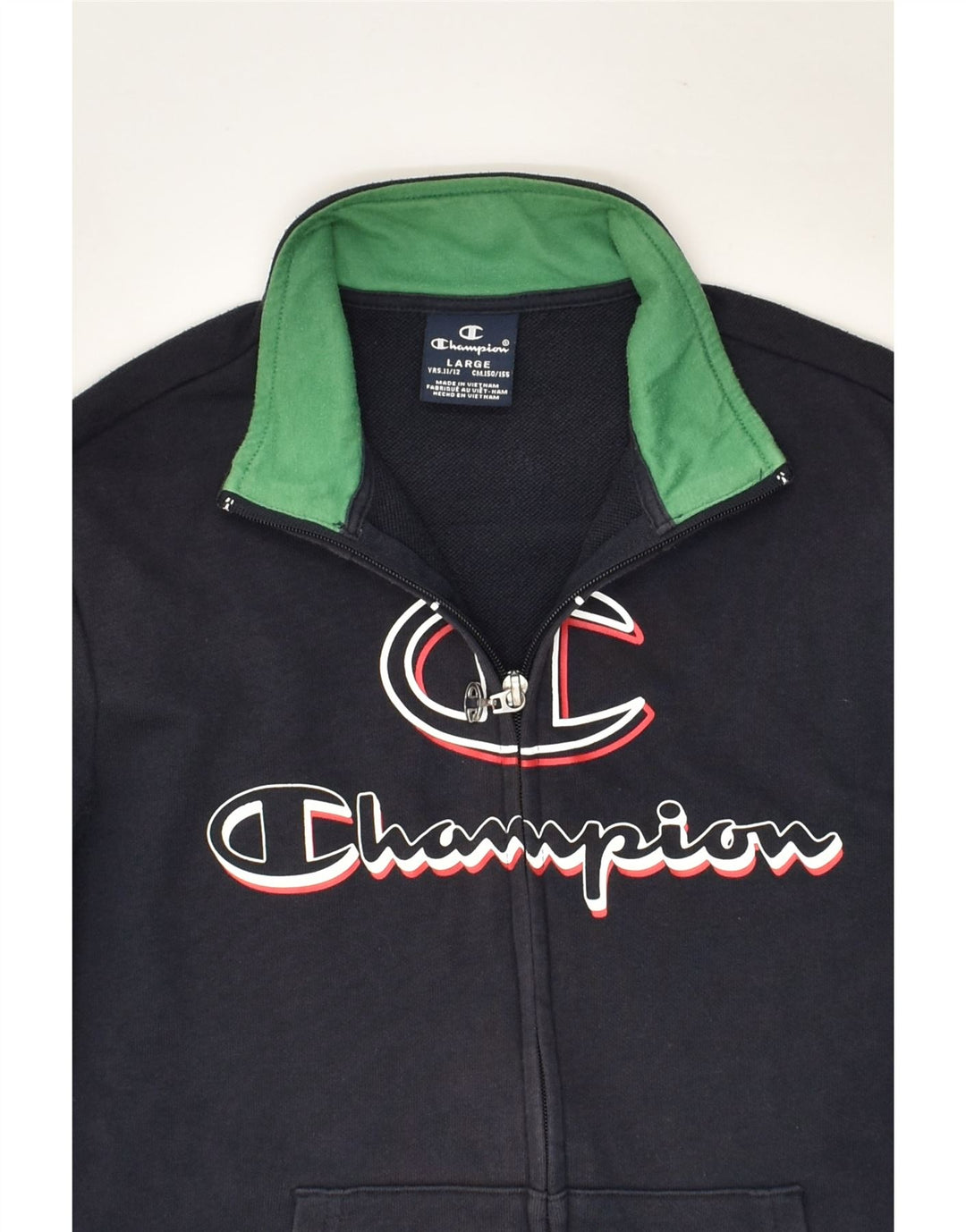 CHAMPION Boys Graphic Tracksuit Top Jacket 11-12 Years Large Navy Blue | Vintage Champion | Thrift | Second-Hand Champion | Used Clothing | Messina Hembry 