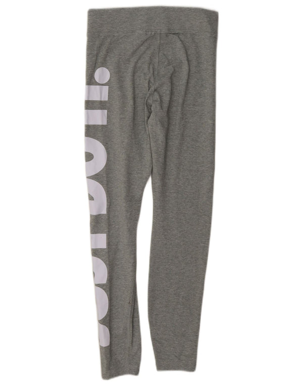 Nike Womens Graphic Leggings UK 10 Small Grey Cotton