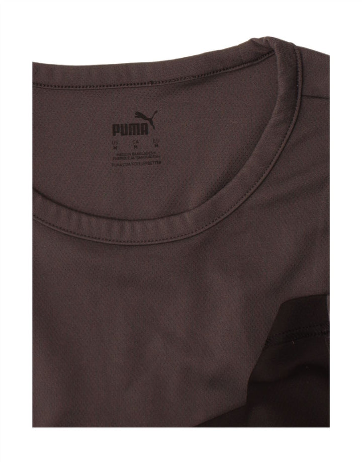 Puma Mens T-Shirt Top Medium Grey Colourblock
