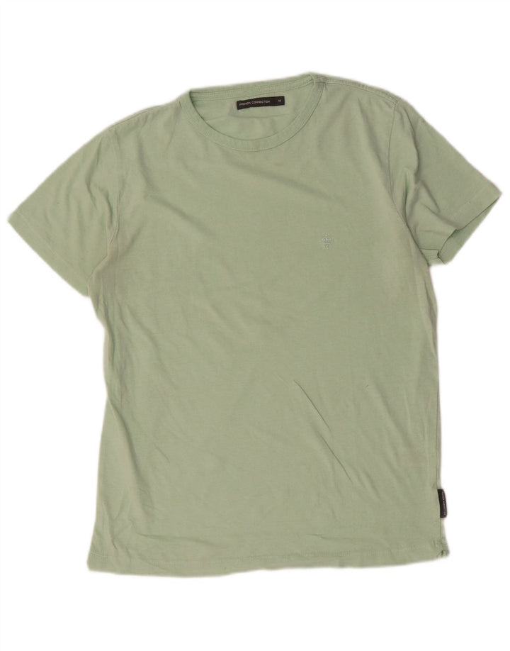 French Connection Mens T-Shirt Top Medium Green Cotton