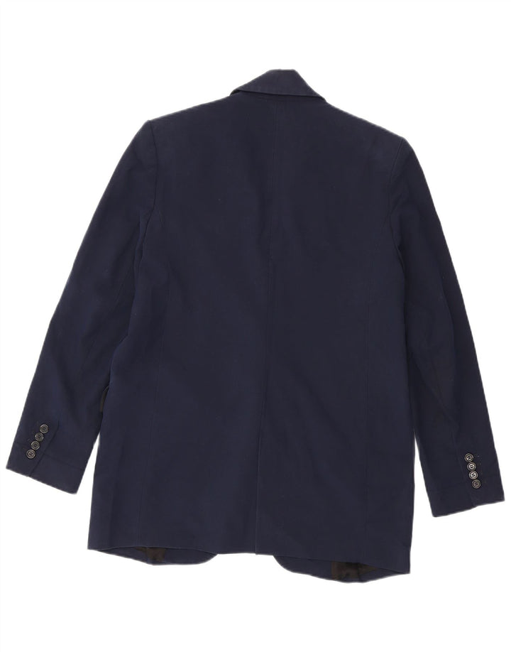 Zara Dame 1-knaps blazerjakke UK 6 XS marineblå polyester