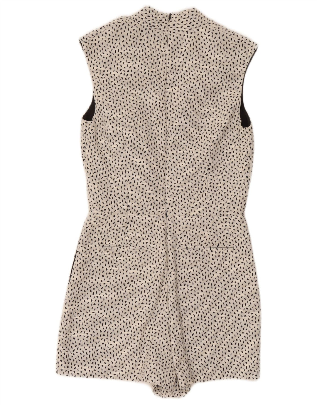 Reiss Dame Playsuit UK 8 Lille hvid plettet bomuld