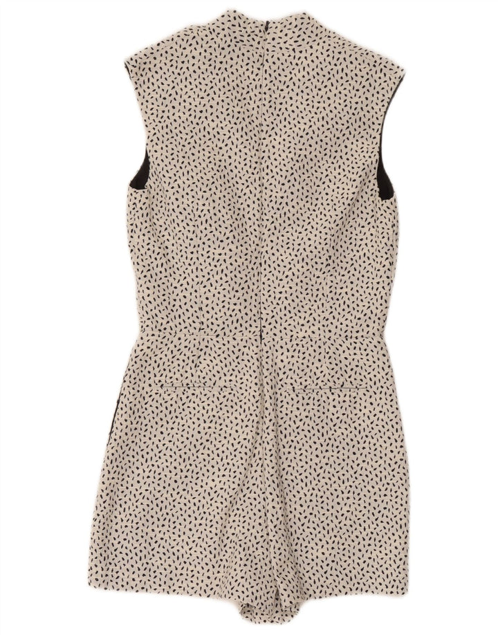 Reiss Dame Playsuit UK 8 Lille hvid plettet bomuld