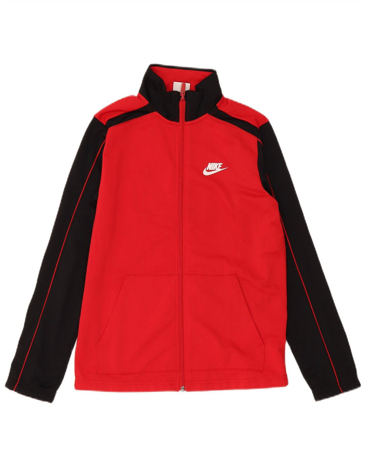 Nike Veste de survêtement pour garçon 12-13 ans Large Rouge Colorblock Polyester