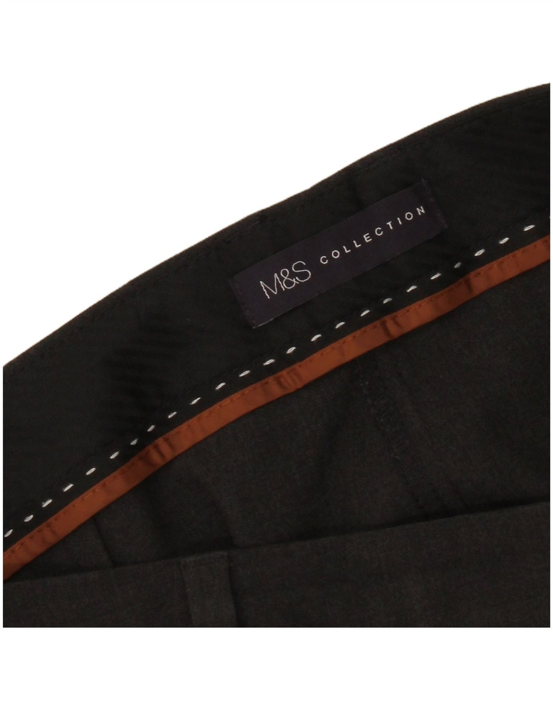 Marks & Spencer Womens Straight Cropped Trousers W34 L26 Grey