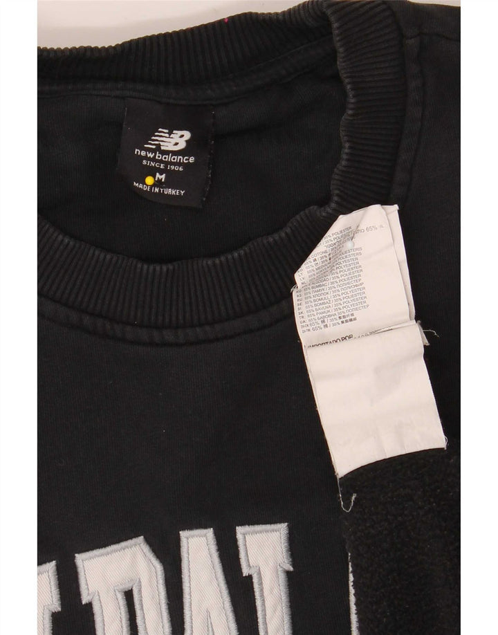 New Balance Mens Graphic Sweatshirt Jumper Medium Black Cotton