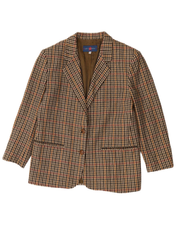 Jachetă Blazer Femei Les Copains cu 2 nasturi IT 44 Medium Brown Houndstooth