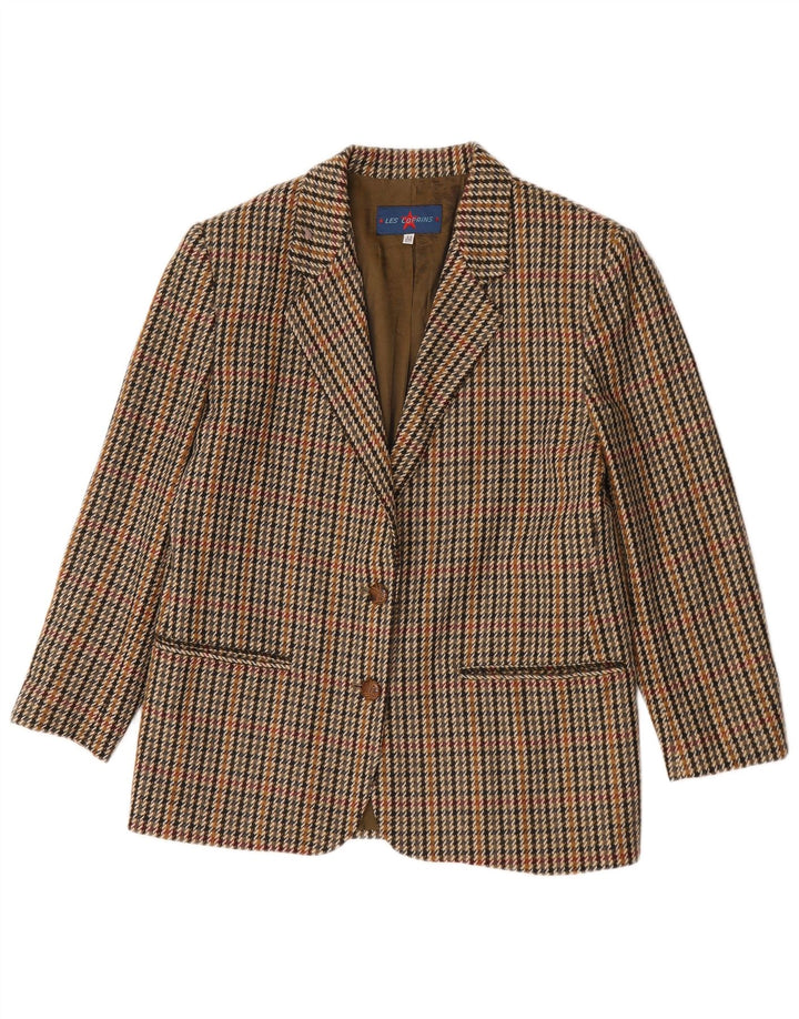 Jachetă Blazer Femei Les Copains cu 2 nasturi IT 44 Medium Brown Houndstooth