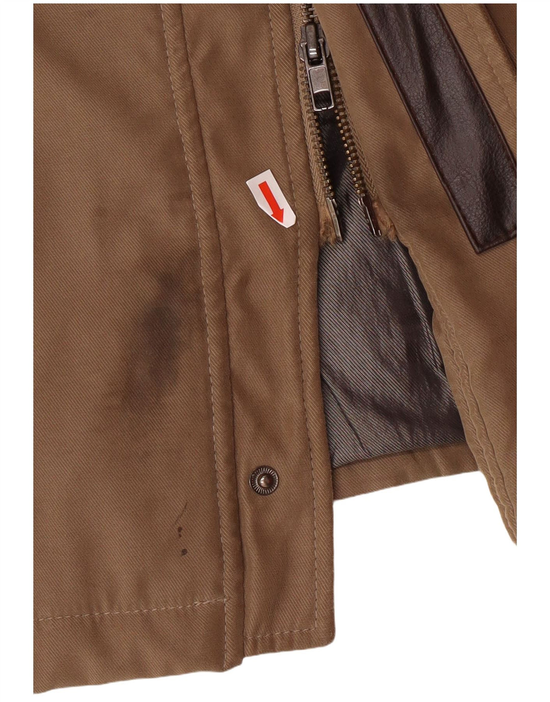 Navigare Mens Utility Jacket UK 46 3XL Brown Polyester