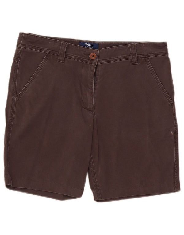 Shorts Chino feminino vintage W28 algodão cinza médio