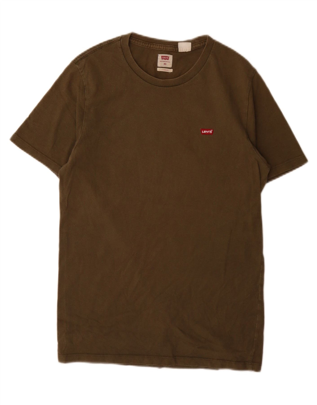 LEVI'S Mens Standard T-Shirt Top XS Khaki Vintage Levi's and Second-Hand Levi's from Messina Hembry 