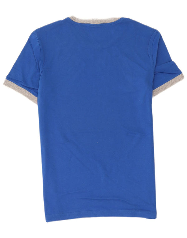Champion Mens Graphic T-Shirt Top Small Blue Colourblock