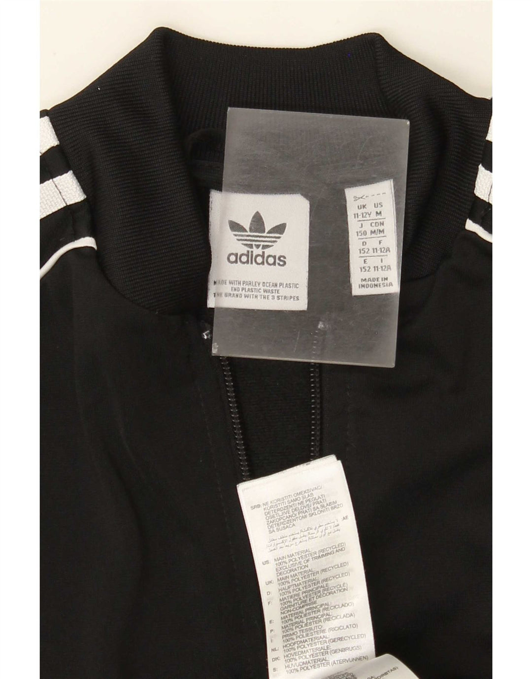 Veste de survêtement Adidas Garçon 11-12 ans Noir Polyester