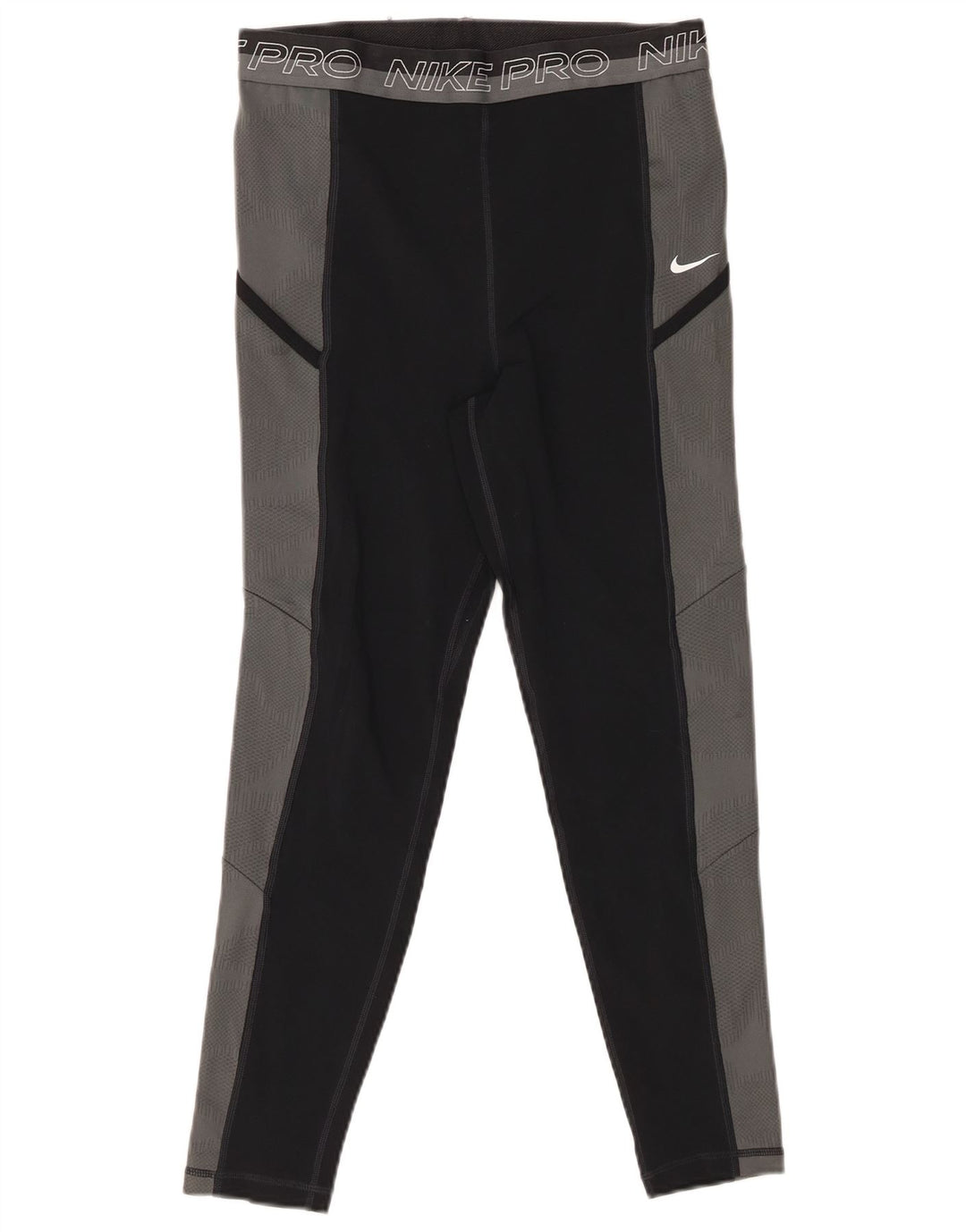 Nike Womens Dri Fit Graphic Leggings UK 12 Medium  Black Polyester