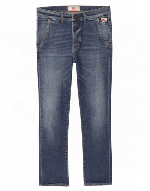 Roy Rogers Mens Straight Jeans W32 L30 Navy Blue Cotton