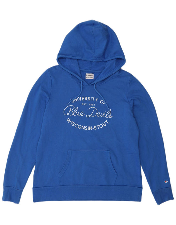 Champion Womens Hoodie Jumper UK 18 XL Blue University