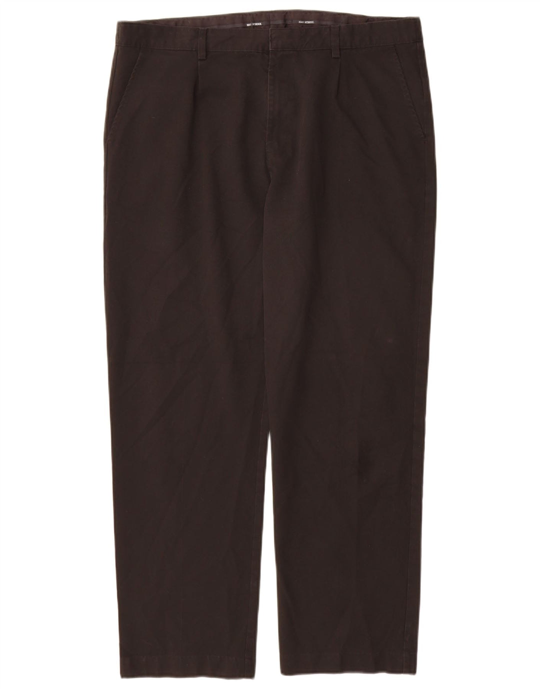 Marks & Spencer Straight Chino-bukser til mænd W36 L29 Sort polyester