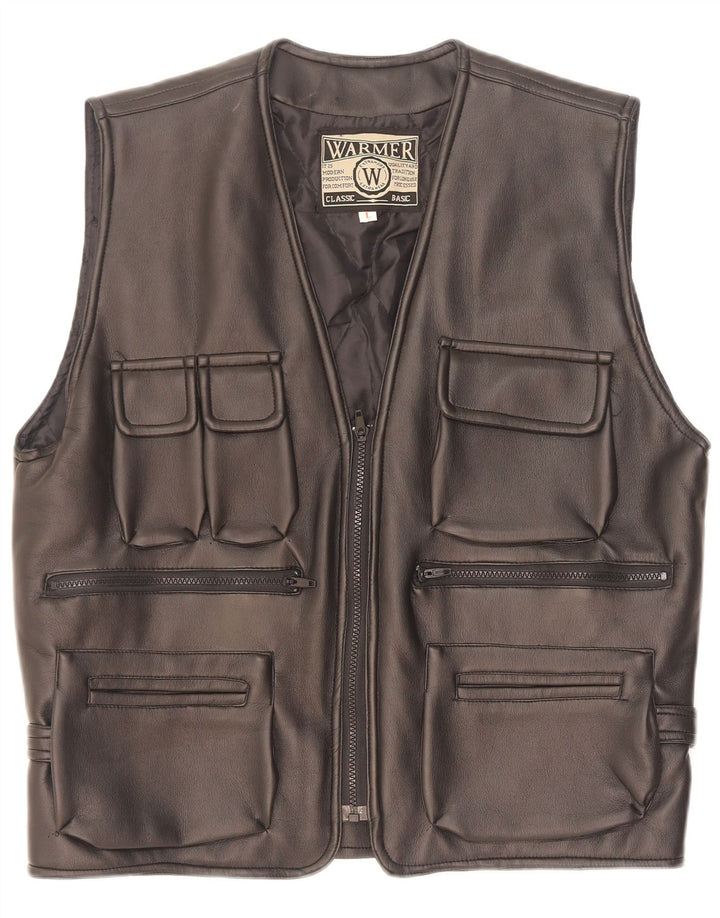 Vintage Mens Utility Gilet UK 40 Large Black