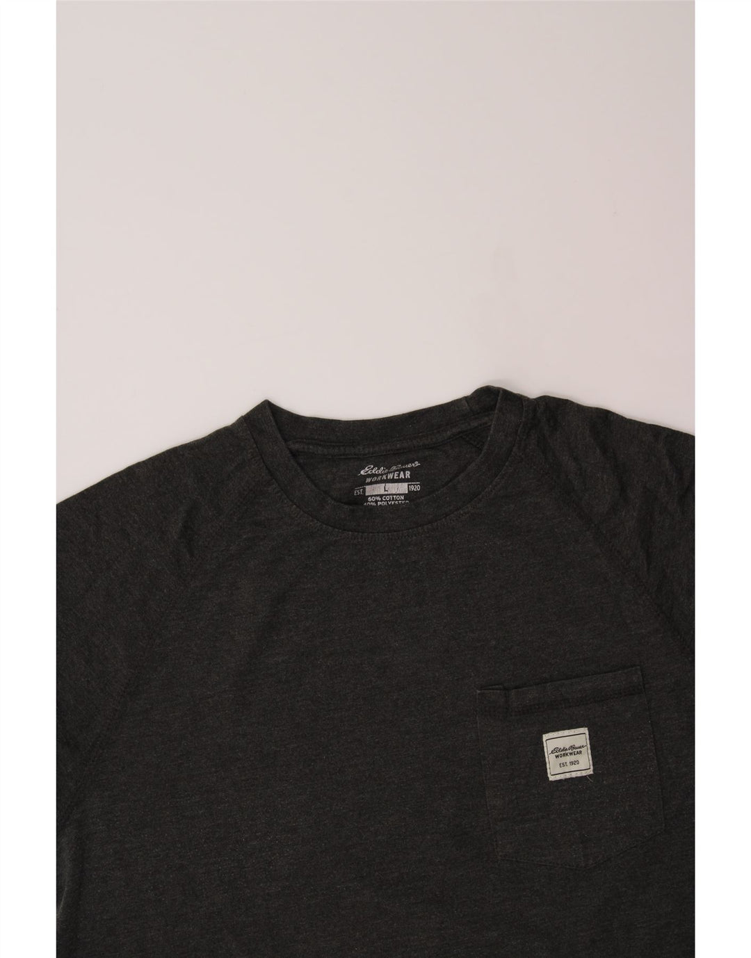 EDDIE BAUER Mens T-Shirt Top Large Grey Cotton Vintage Eddie Bauer and Second-Hand Eddie Bauer from Messina Hembry 