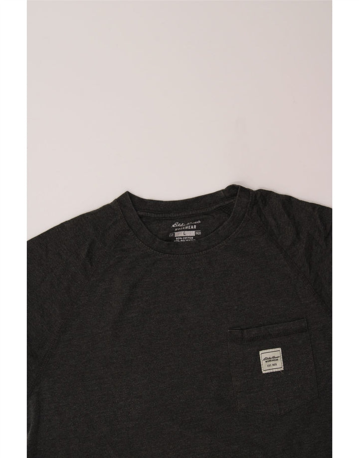 EDDIE BAUER Mens T-Shirt Top Large Grey Cotton Vintage Eddie Bauer and Second-Hand Eddie Bauer from Messina Hembry 