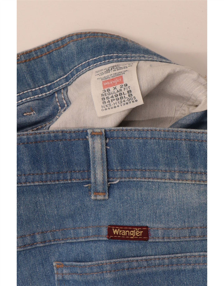 WRANGLER Mens Regular Fit Straight Jeans W38 L29 Blue Polyester