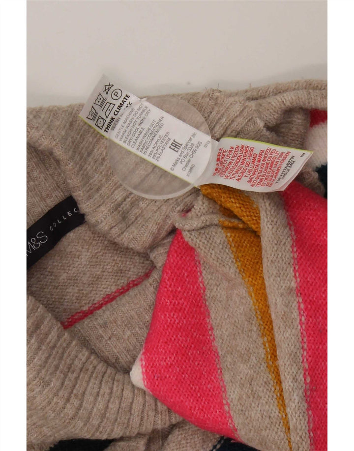 Marks & Spencer Dame Rullehals Sweater UK 18 XL Flerfarvet