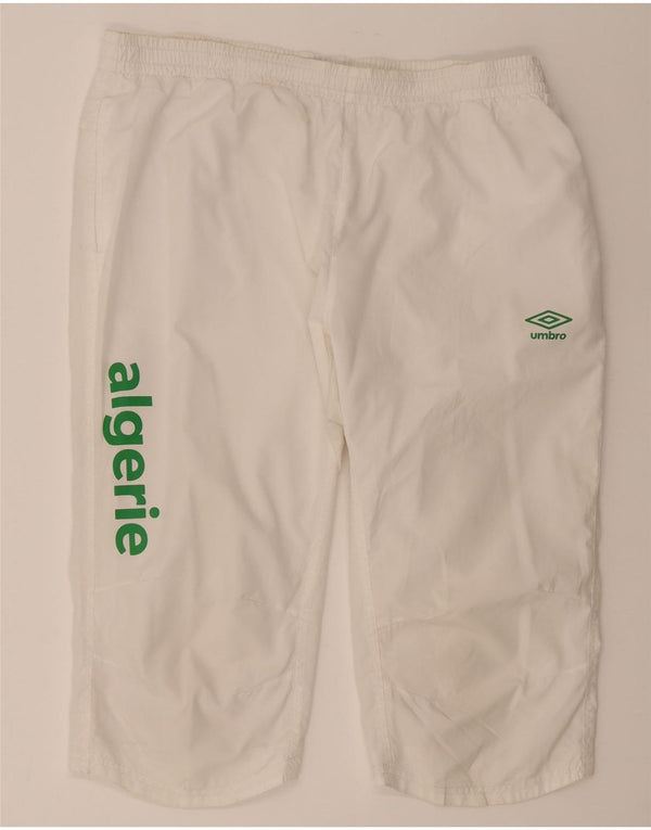 Umbro Mens Graphic Bermuda Sport Shorts 2XL Poliéster Branco